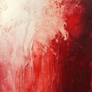 红白色调抽象艺术纹理画