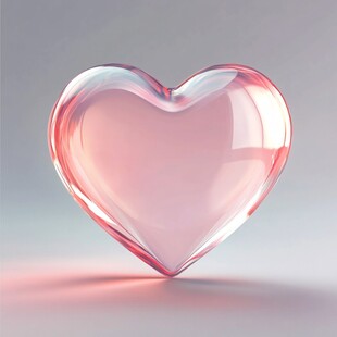 晶莹剔透的粉色爱心