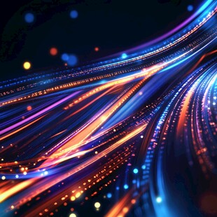 绚丽流光科技动感线条画面