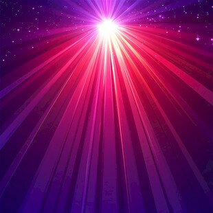 炫彩光芒星空背景图