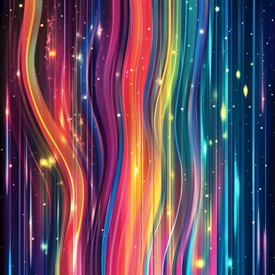 炫彩流光动感线条背景图