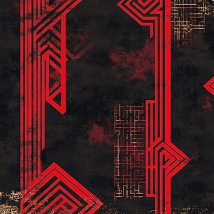 红黑几何线条抽象艺术背景