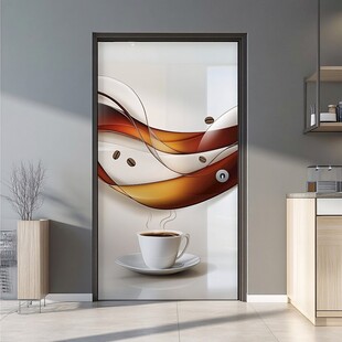 咖啡主题艺术门饰设计