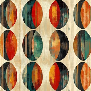 复古几何撞色抽象图案背景
