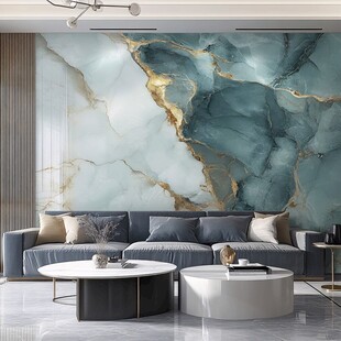 轻奢风客厅大理石纹理背景墙