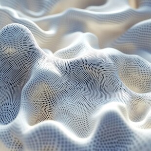 波浪状网格纹理抽象图案