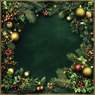 圣诞花环背景图