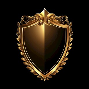 金色华丽盾牌图标设计