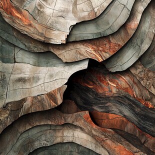岩石纹理的独特立体图案
