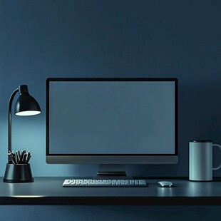 静谧办公桌面布置展示