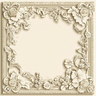 复古雕花边框装饰图案