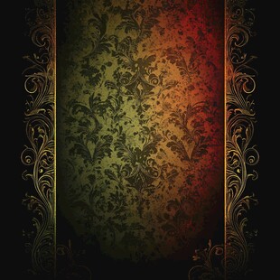 复古华丽花纹背景图案