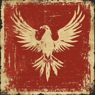 复古风展翅雄鹰图案设计