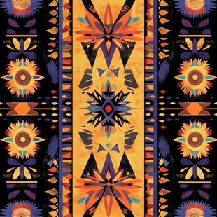 波西米亚风几何图案织物