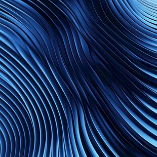蓝色波浪线条抽象背景图