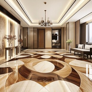 豪华客厅之精美拼花地板