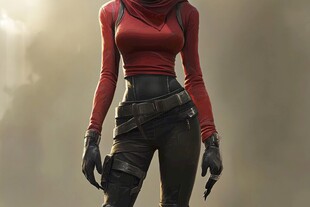 红衣酷感女特工形象