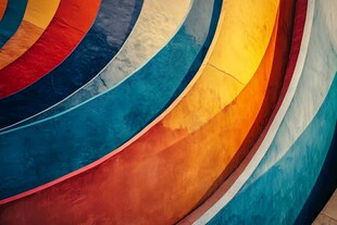 多彩弧形图案艺术背景