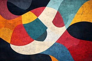 抽象多彩几何图形艺术画