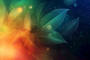 梦幻炫彩花卉背景图