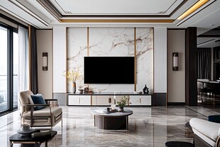 现代大气客厅电视背景墙设计