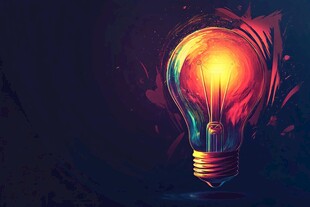 发光灯泡 创意灵感的象征