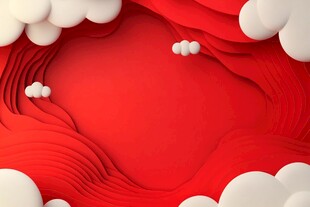 红色云纹创意立体背景