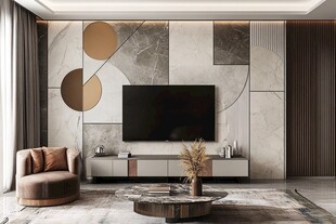 现代简约风客厅电视墙设计