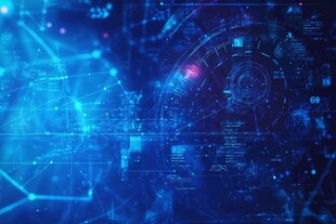 科技感蓝色数据背景画面