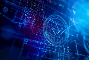 科技感数字与图形背景画面