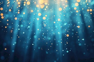 梦幻蓝金粒子背景光效