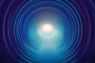 蓝色渐变环形光感通道