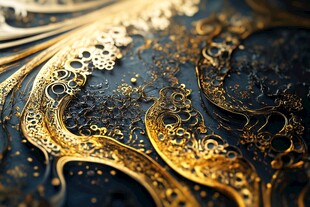 黑金奢华机械风艺术纹理