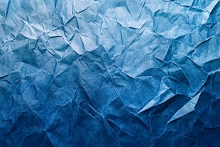 蓝色褶皱纸张纹理背景