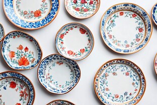 多彩花纹瓷盘大集合