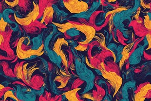 绚丽多彩的抽象流体图案