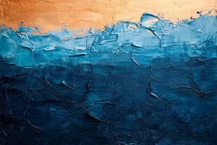 海洋主题厚涂质感艺术画