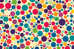 多彩圆点无缝图案背景