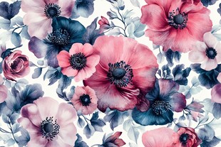 水彩花卉图案