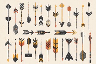 多样复古风箭头图案集合