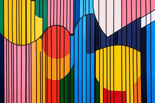 抽象多彩线条几何图形艺术