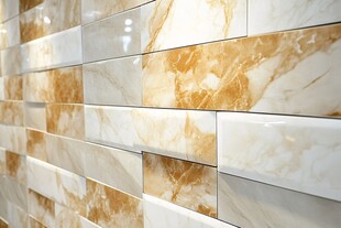 大理石纹理瓷砖墙面展示