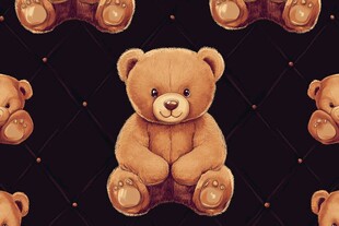可爱棕熊图案背景设计