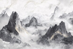 水墨山川间 云雾绕奇峰