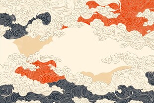 中式云浪传统纹样图案