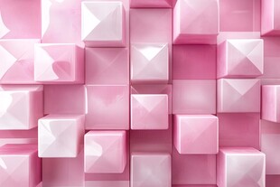 粉色立体方块墙面背景