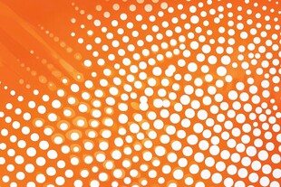 橙色波点背景图案设计