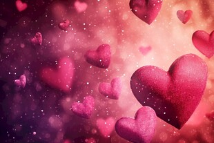 梦幻爱心背景图