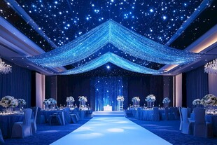 梦幻星空主题婚礼宴会厅