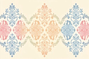 复古多彩锦缎花纹图案